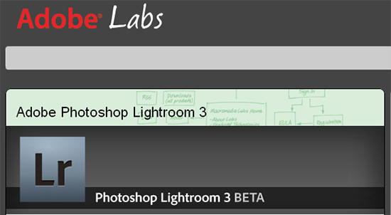 Adobe Lightroom Beta 3