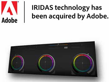 IRIDAS Technologies Obtained by Adobe 