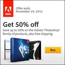 50% Off Photoshop Family Software