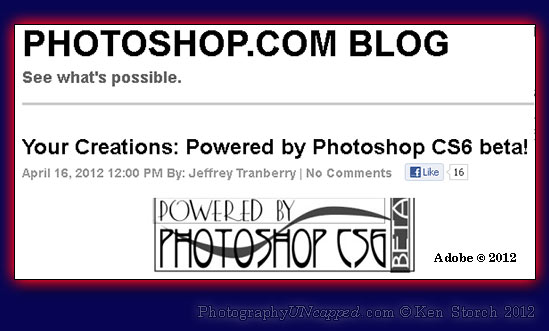 Adobe CS6 Photoshop Blog Promotion