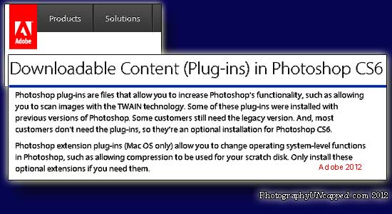 Adobe Photoshop CS6 Plugin Download Content