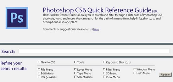The Adobe Photoshop CS6 Quick Reference Guide
